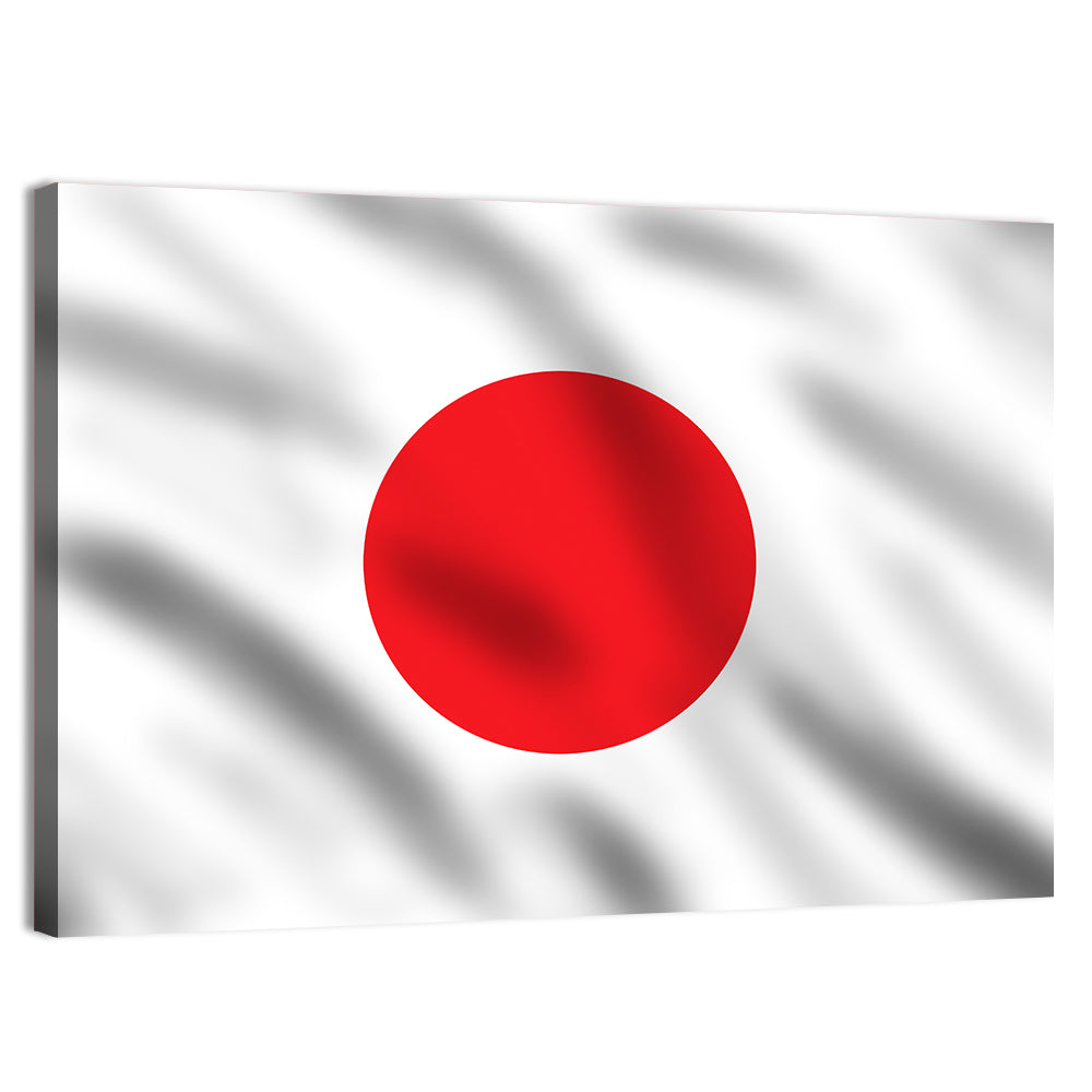Japanese Flag Circle Study Wall Art, canvas print, landscape
