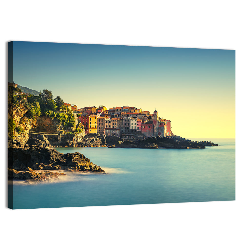 Manarola Cliffside, Cinque Terre Wall Art, canvas print, landscape