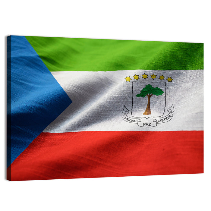 Equatorial Guinea Flag Wall Art as a canvas print