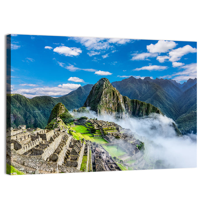 Machu Picchu Among Mountain Clouds Wall Art as a canvas print