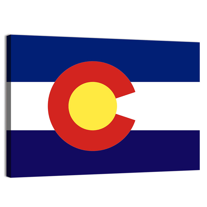 Colorado State Flag Wall Art as a canvas print