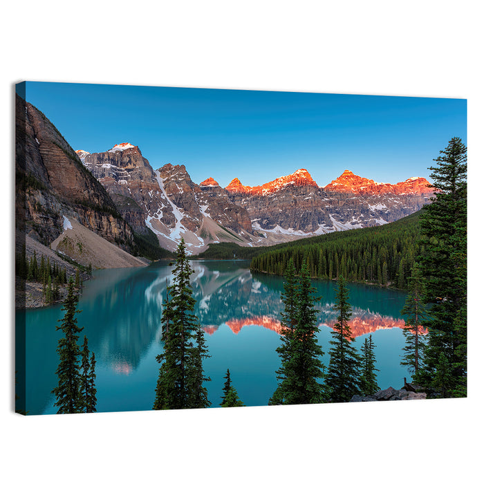 Sunrise at Moraine Lake Wall Art as a canvas print