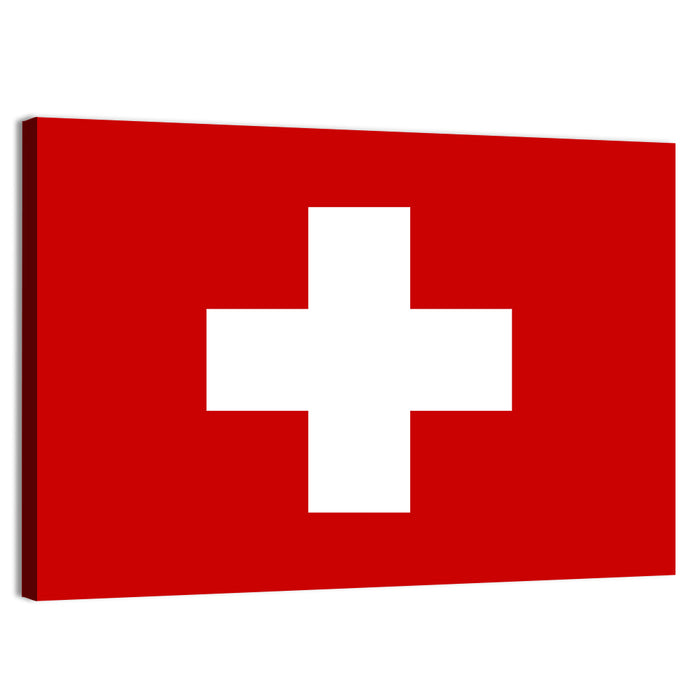 Swiss Flag Wall Art as a canvas print