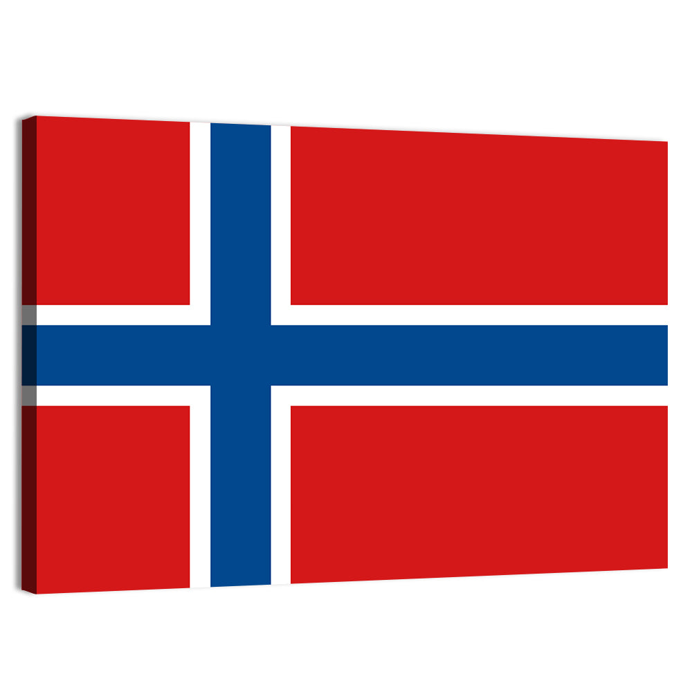 Norwegian Flag Graphic Wall Art, canvas print, landscape