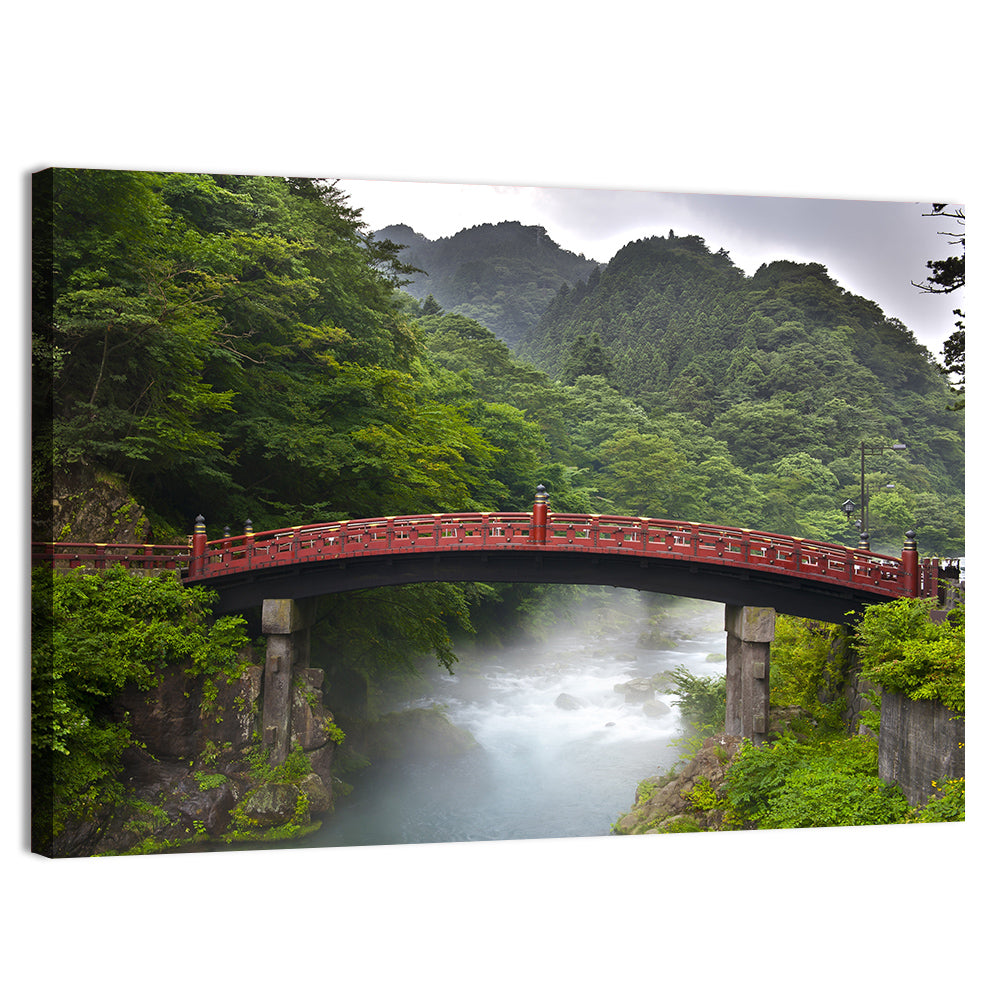 Red Shinkyo Bridge, Nikko Wall Art, canvas print, landscape