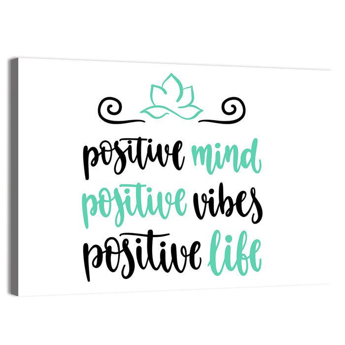 Lotus Yoga Inspirational Quote Wall Art as a canvas print