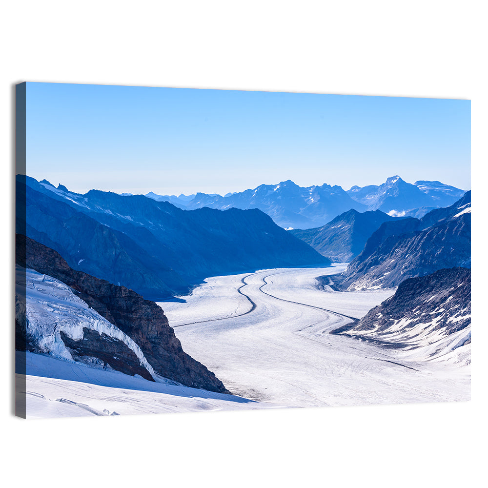Aletsch Glacier Swiss Alps Wall Art, canvas print, landscape