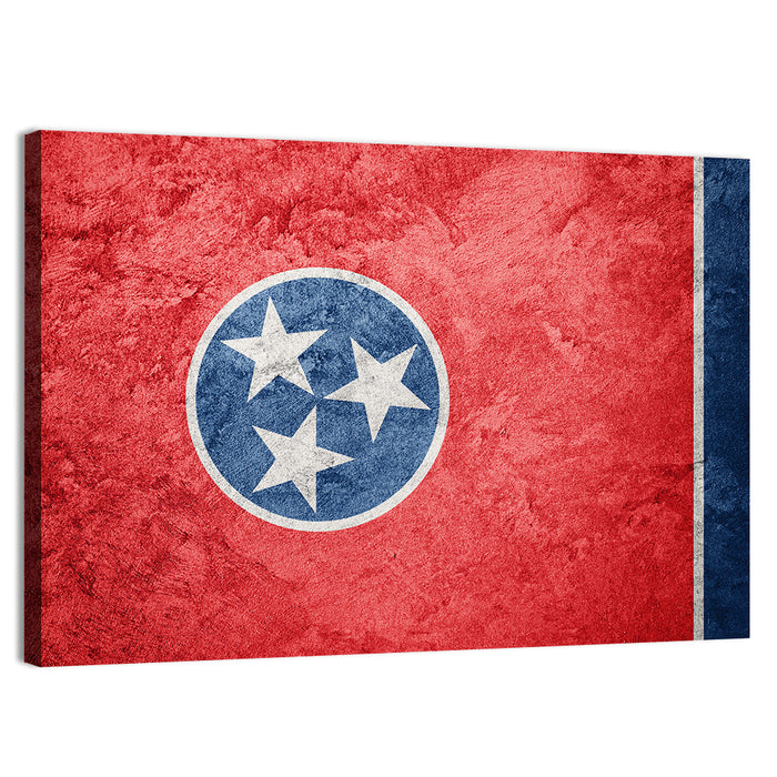 Tennessee State Flag Wall Art as a canvas print