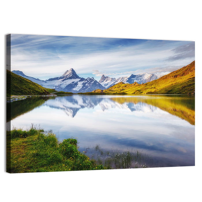 Schreckhorn and Wetterhorn at Bachalpsee Wall Art as a canvas print