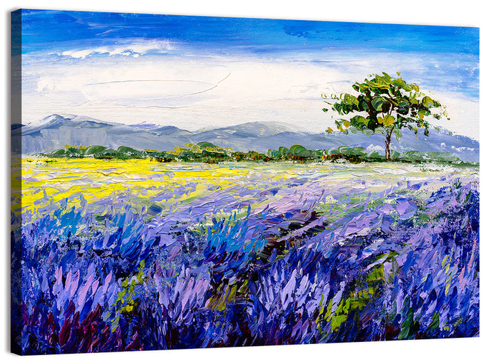 Lavender Field in Provence Wall Art as a canvas print