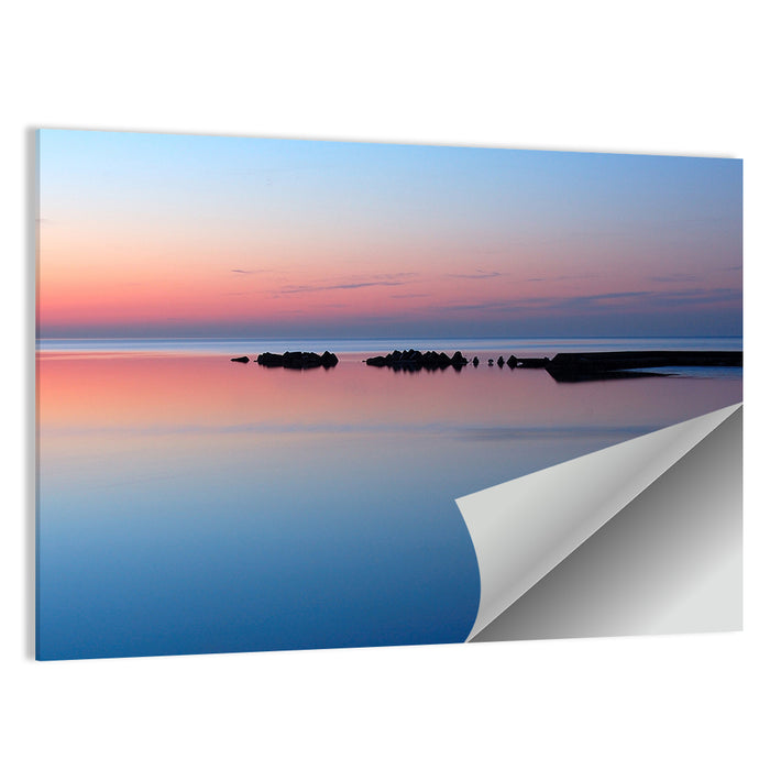 Lake Ontario Sunset Reflection Wall Art as a poster print