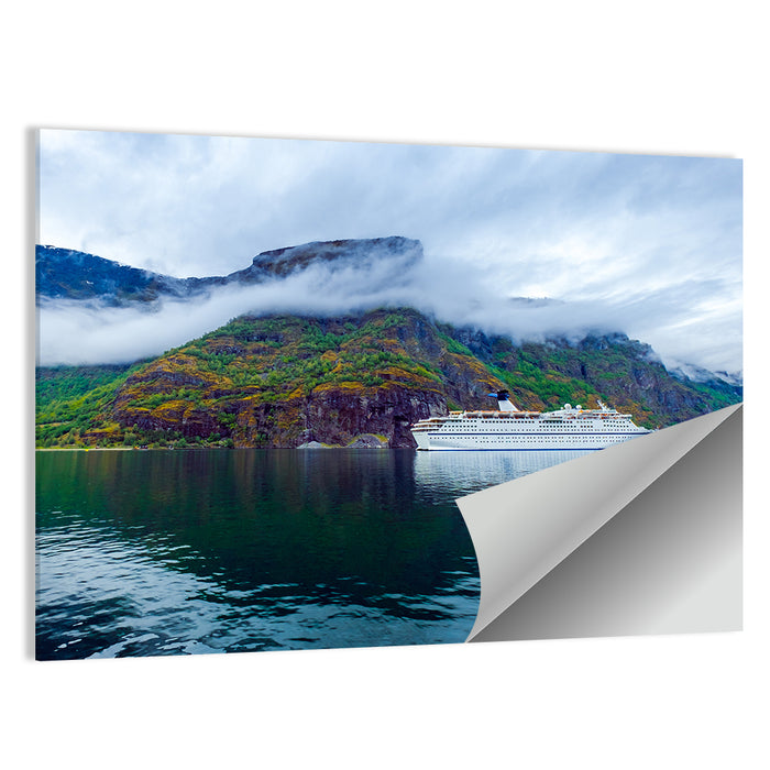 Cruise Ship on Hardanger Fjorden Wall Art as a poster print