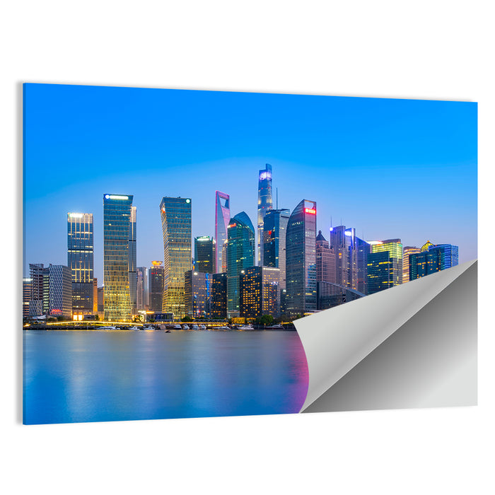 Shanghai Financial District Wall Art as a poster print