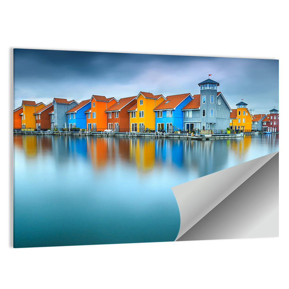 Colorful Waterfront Houses Wall Art