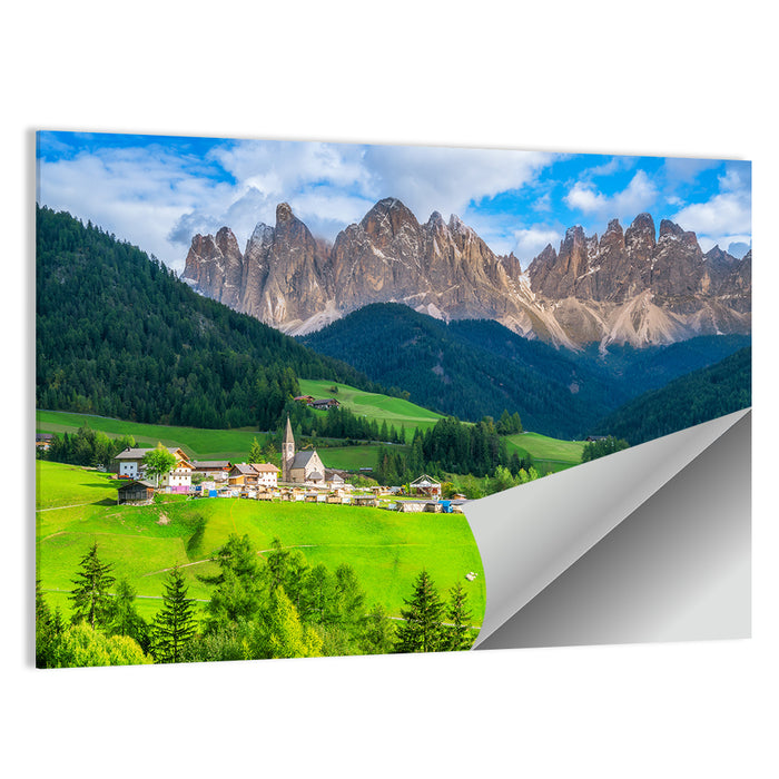 Santa Maddalena Village, Dolomites Wall Art as a poster print