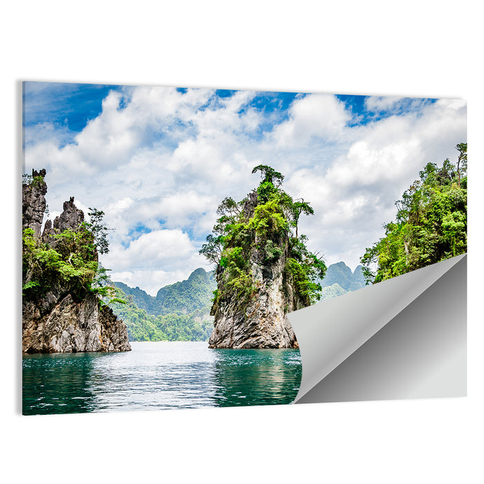 Ratchaprapha Dam Landscape Wall Art as a poster print
