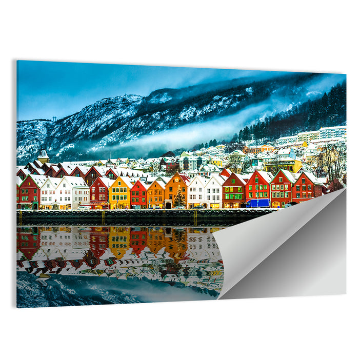 Bryggen Harbor, Bergen Wall Art as a poster print