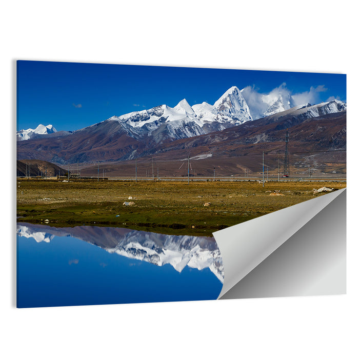 Snow-capped Mountains of Tibet Wall Art as a poster print
