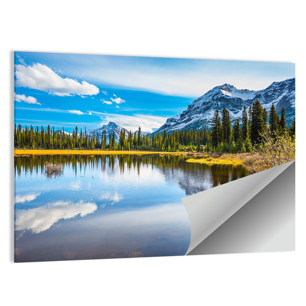 Marshy Lake Reflection in the Rocky Mountains Wall Art