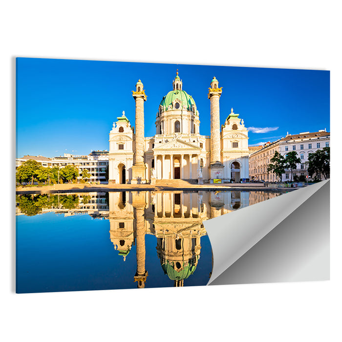 Karlskirche with Reflecting Pool Wall Art as a poster print
