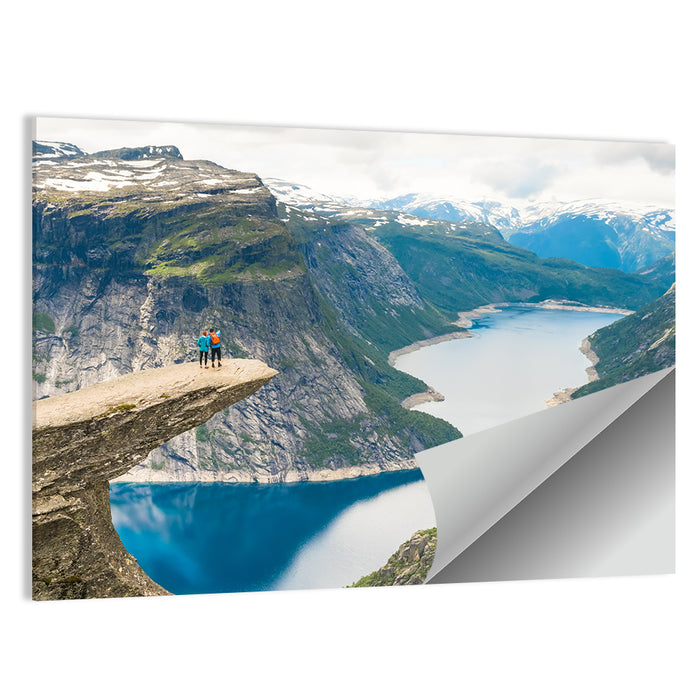 Trolltunga Rock Ledge, Odda Norway Wall Art as a poster print