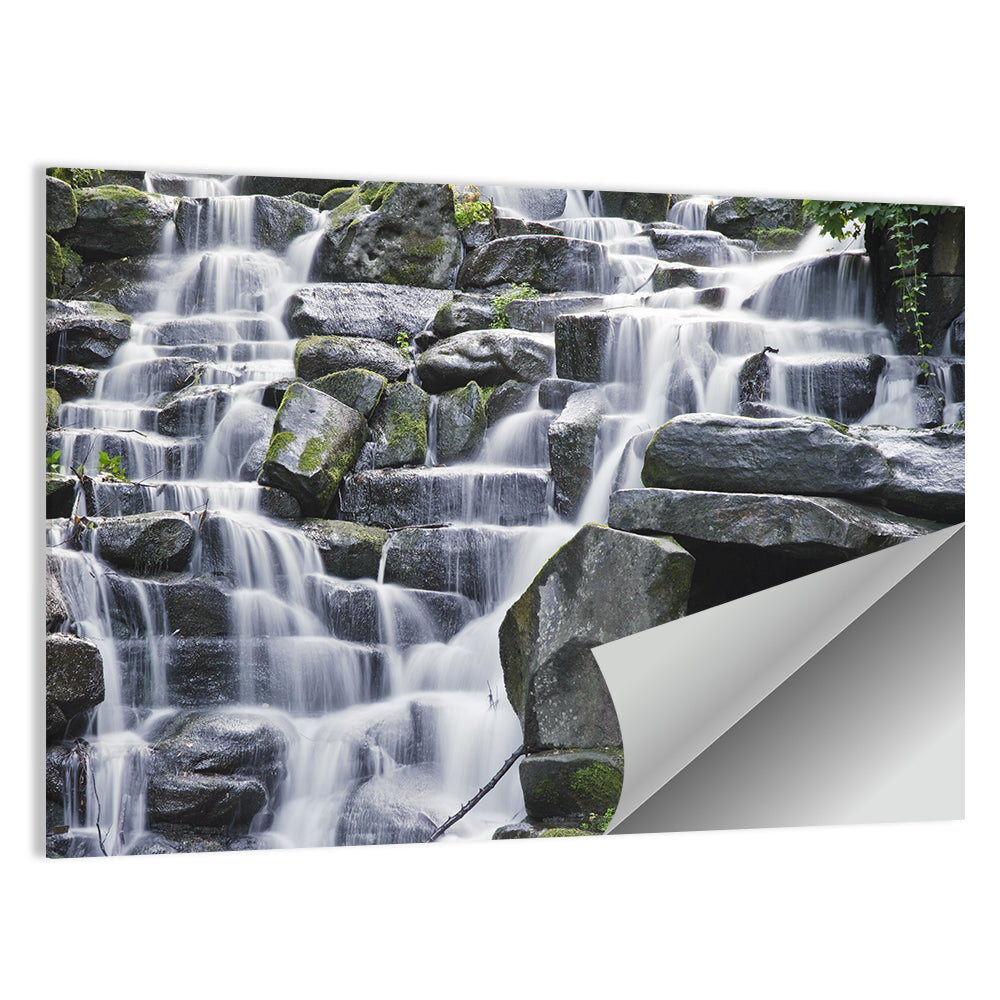 Mossy Tiered Waterfall Wall Art