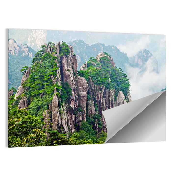 Mount Huangshan Misty Peaks Wall Art as a poster print