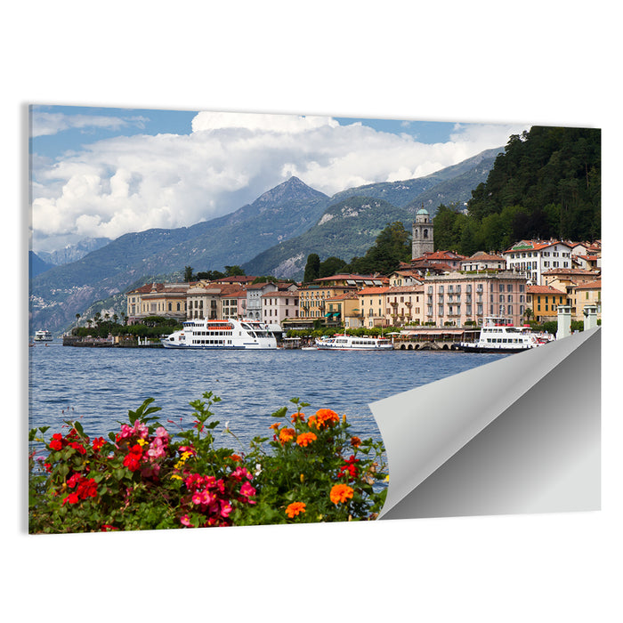 Bellagio Floral Shore Lake Como Wall Art as a poster print