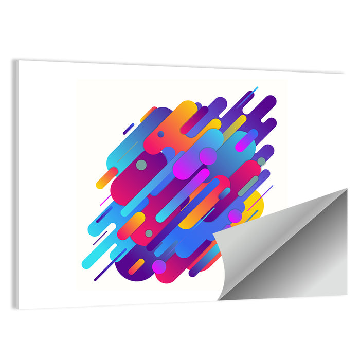 Diagonal Geometric Color Study Wall Art as a poster print