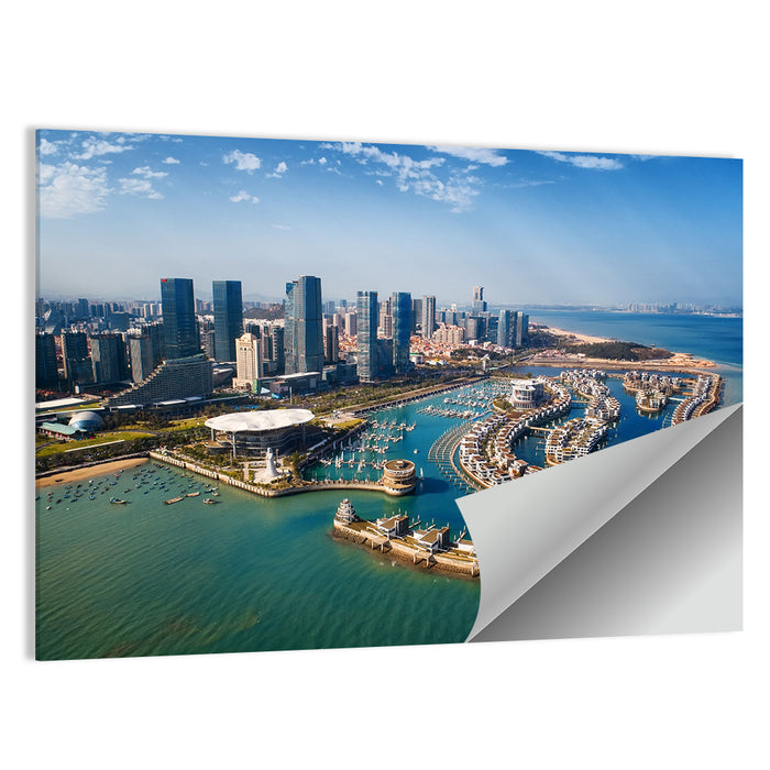 Xiamen Wuyuan Bay Skyline Wall Art as a poster print