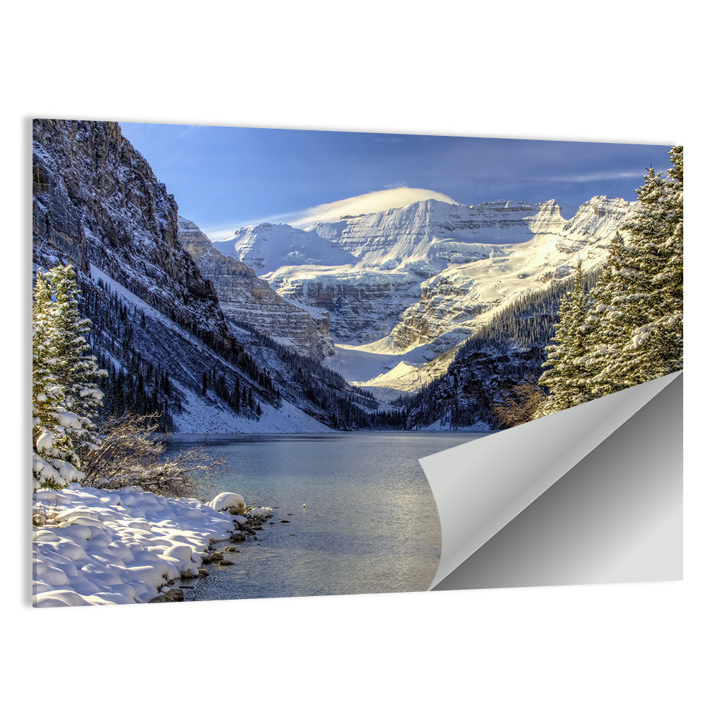 Lake Louise Snowy Shoreline Wall Art