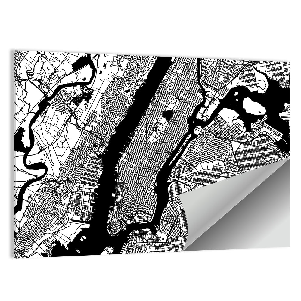 Minimalist Manhattan Map Wall Art