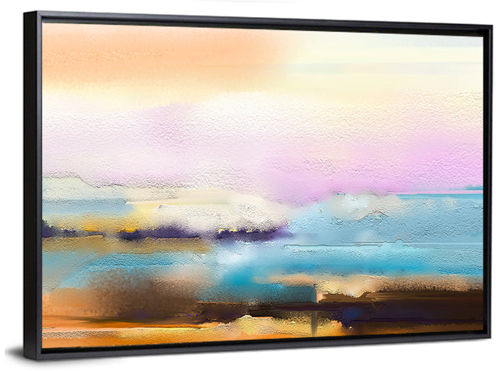 Blended Horizon Brushstrokes Wall Art as a framed canvas