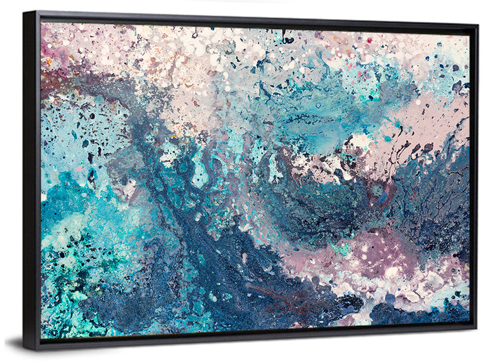 Flowing Seascape Oil Painting Wall Art as a framed canvas