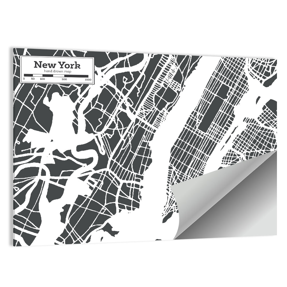 Manhattan Map, New York Wall Art
