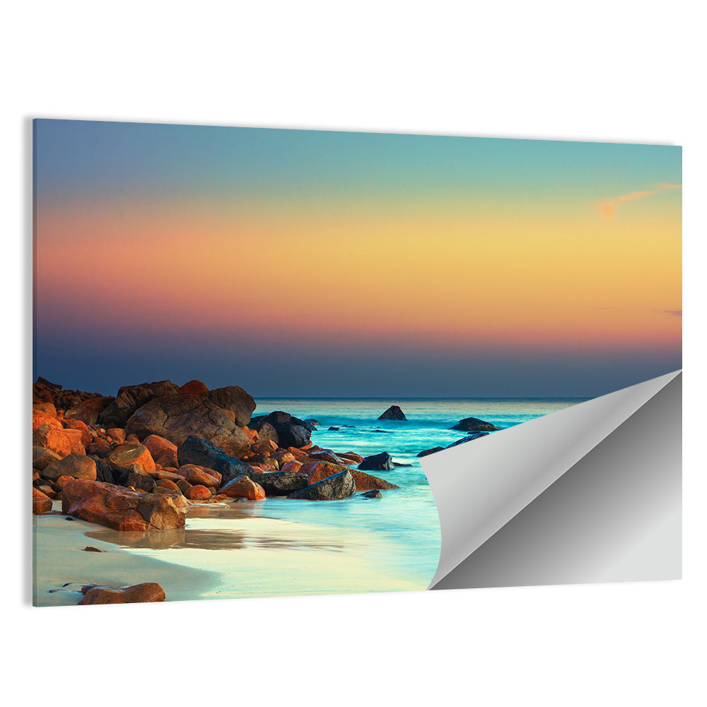 Sunset Over Volcanic Shoreline Wall Art