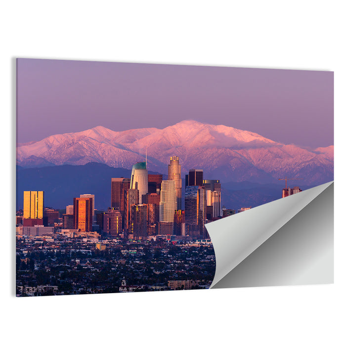 Los Angeles Downtown Skyline at Dusk Wall Art as a poster print