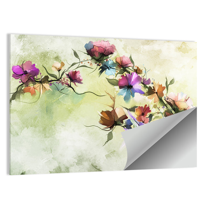 Abstract Floral Branches in Oil Wall Art as a poster print