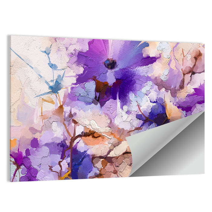 Spring Lavender Floral Study Wall Art as a poster print