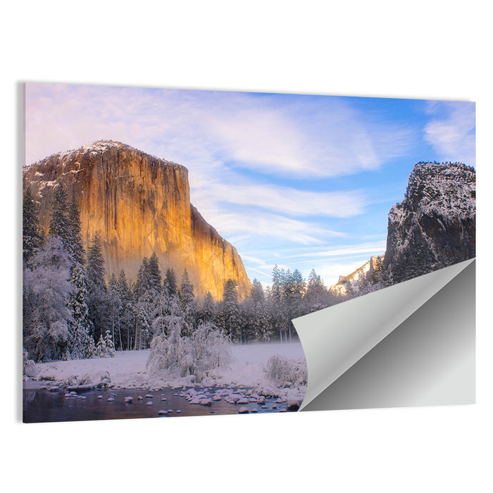 El Capitan in Winter, Yosemite Valley Wall Art as a poster print