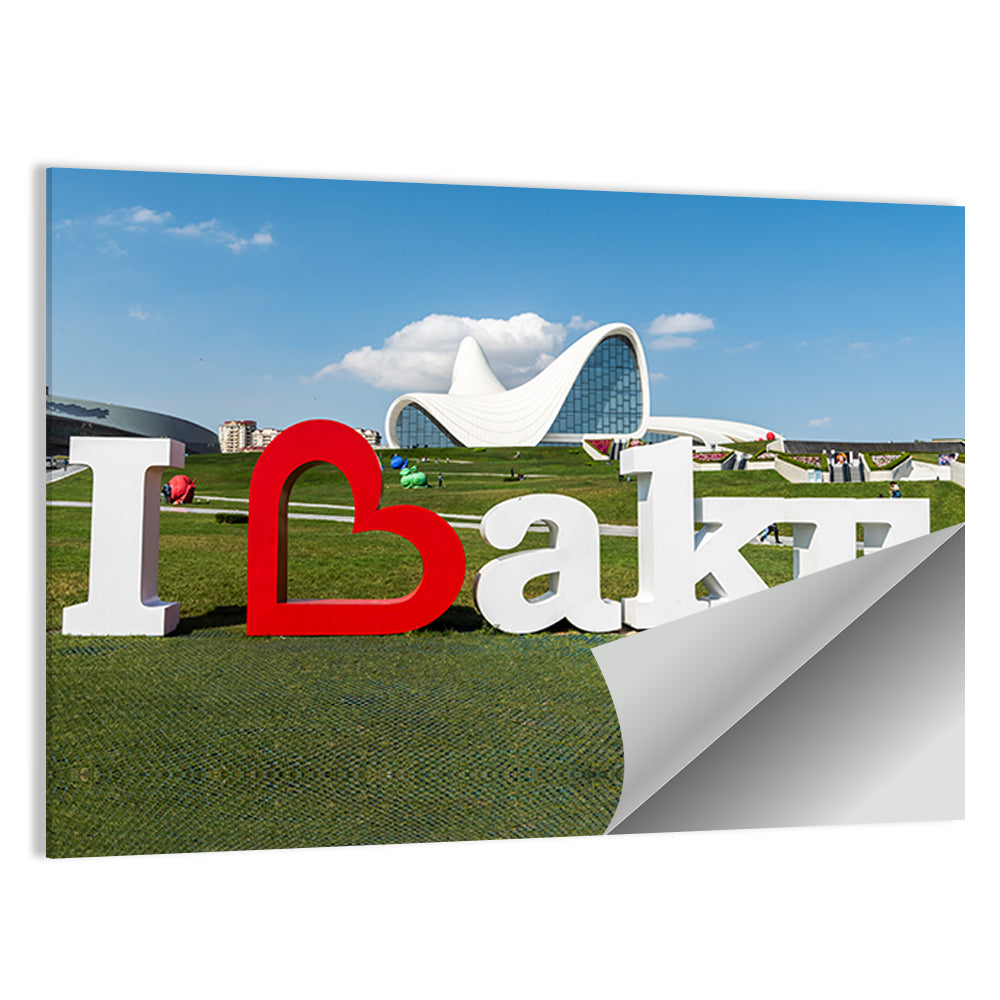 I Love Baku Sculpture at Heydar Aliyev Center Wall Art