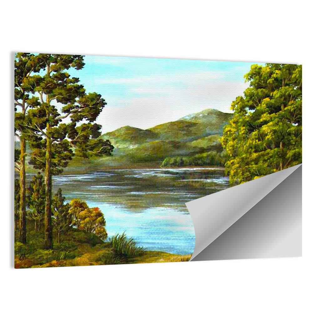 Tranquil Mountain Lake Wall Art