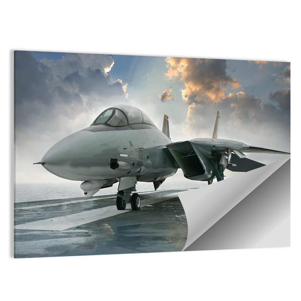 Swept-wing Jet on Flight Deck Wall Art