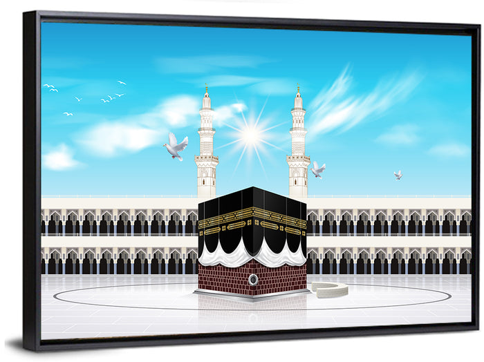 Khana E Kaaba Wall Art as a framed canvas