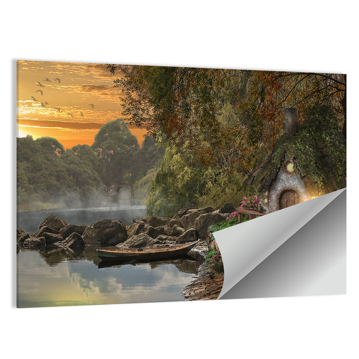 Fairy House on the Lake Wall Art as a poster print