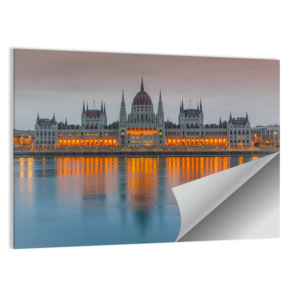 Budapest Parliament at Dusk Wall Art