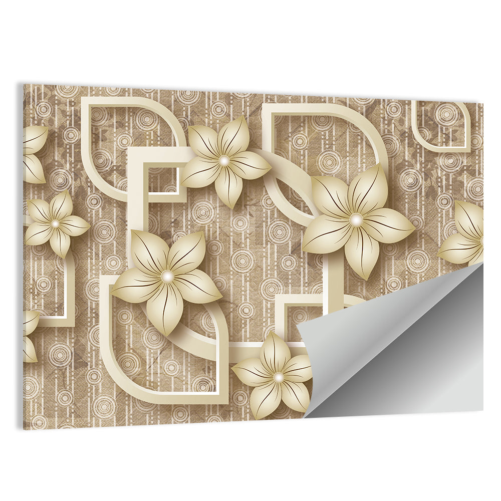 Layered 3d Floral Mural Wall Art