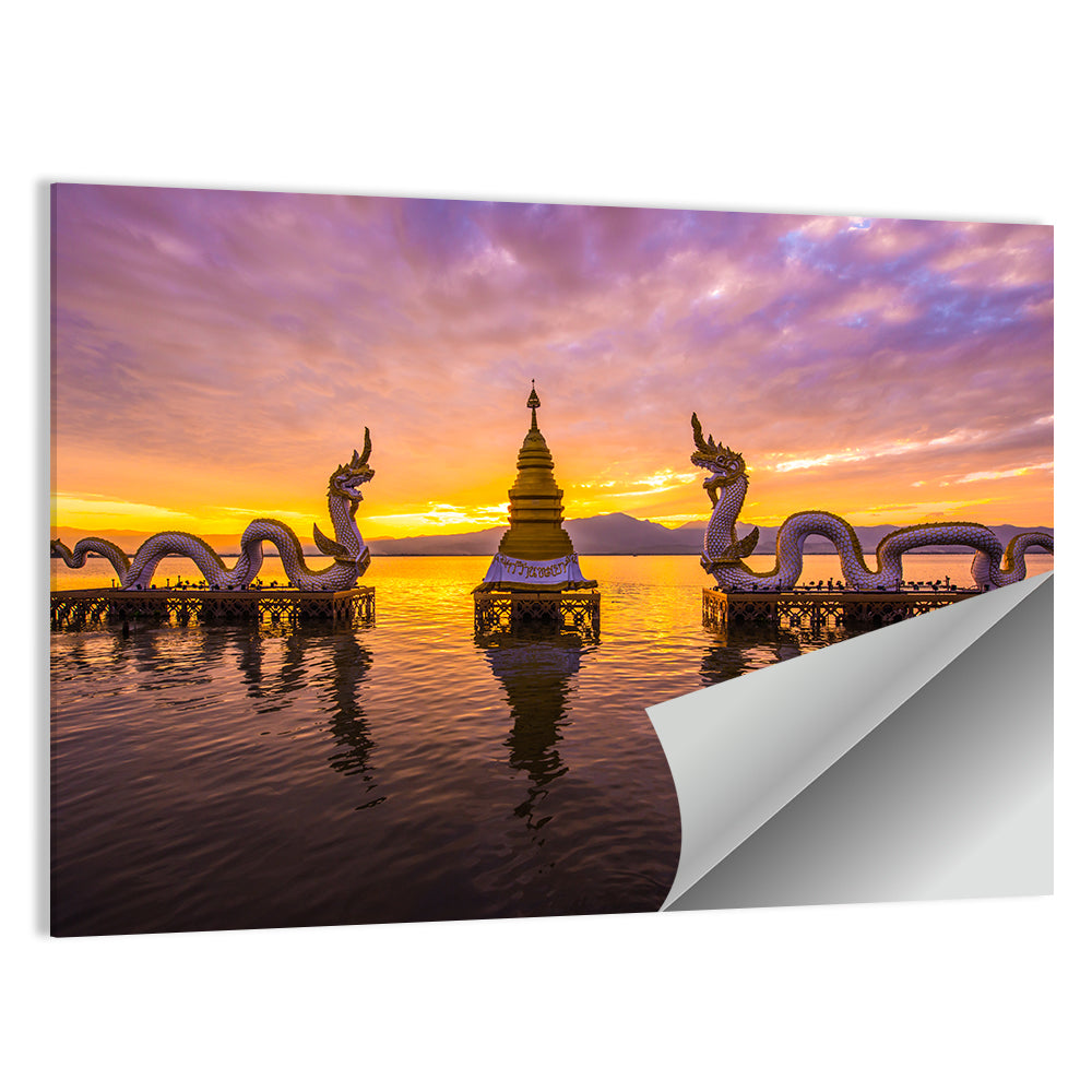 White Naga at Kwan Phayao Wall Art