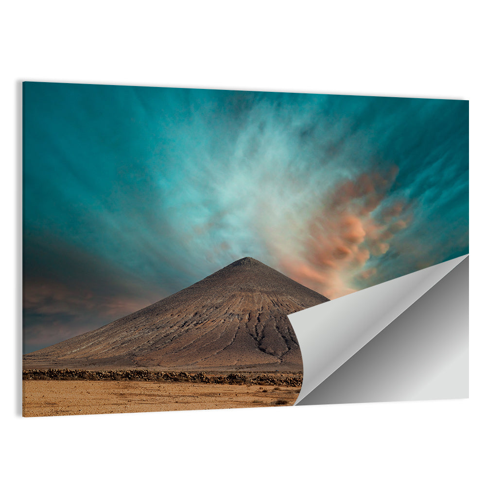 Volcanic Mountain On Island Of Fuerteventura Spain Wall Art