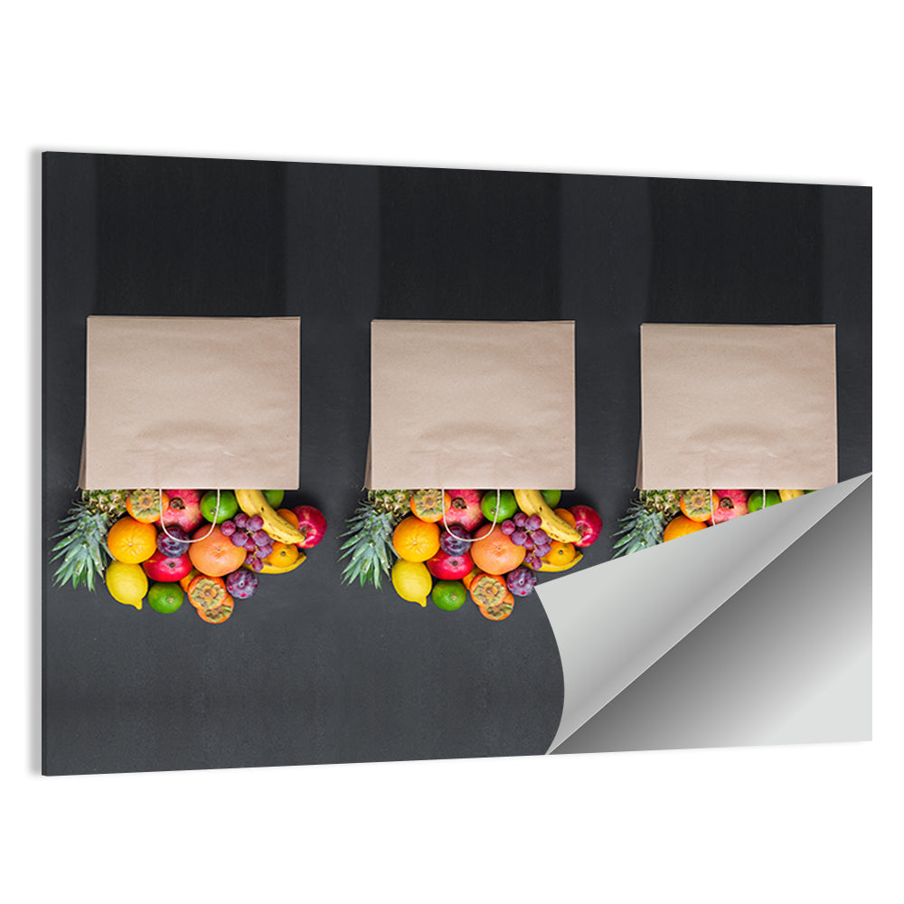 Three Paper Bags of Fruit Wall Art